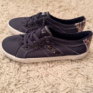Blowfish Navy Sneakers with Side Zipper